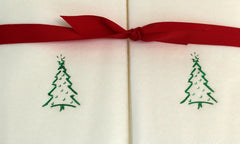 Nature's Linen Disposable Guest Hand Towels Wrapped with a Ribbon 200ct - Christmas / Holiday Collection Embossed with a Christmas Tree
