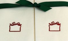 Nature's Linen Disposable Guest Hand Towels Wrapped with a Ribbon 50ct - Christmas / Holiday Collection Embossed with a Gift Box
