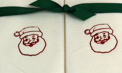 Nature's Linen Disposable Guest Hand Towels Wrapped with a Ribbon 200ct - Christmas / Holiday Collection Embossed with Santa Claus