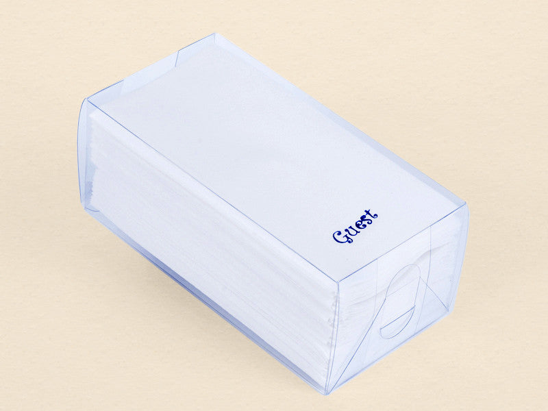 Personalized 72 Linen Like (paper) Disposable Guest Hand Towels. Personalized with your name or text.