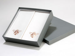 Personalized 24 Linen Like (paper) Disposable Guest Hand  Towels in a gift box. Personalized with a graphic