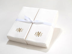 Personalized Linen Like (paper) Disposable Guest Hand Towels - Bulk Pack of 50 with a Ribbon – monogrammed.
