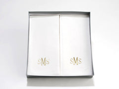 Personalized 24 Linen Like (paper) Disposable Guest Hand Towels in a gift box. Monogrammed