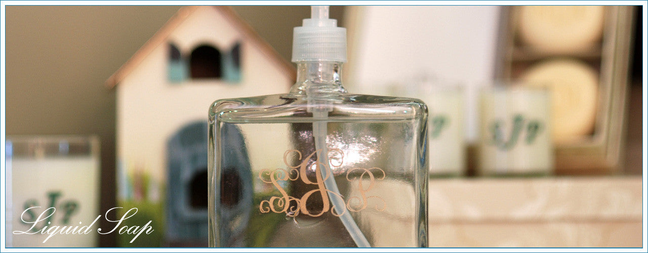 Personalized & Monogrammed Scented Liquid Hand Soap Dispensers